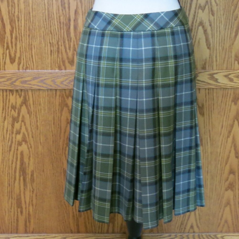 Pendleton women's pleated size 6 petite knee length side zipper no pockets